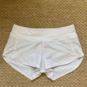 Lululemon Speed Up Shorts 2.5” White